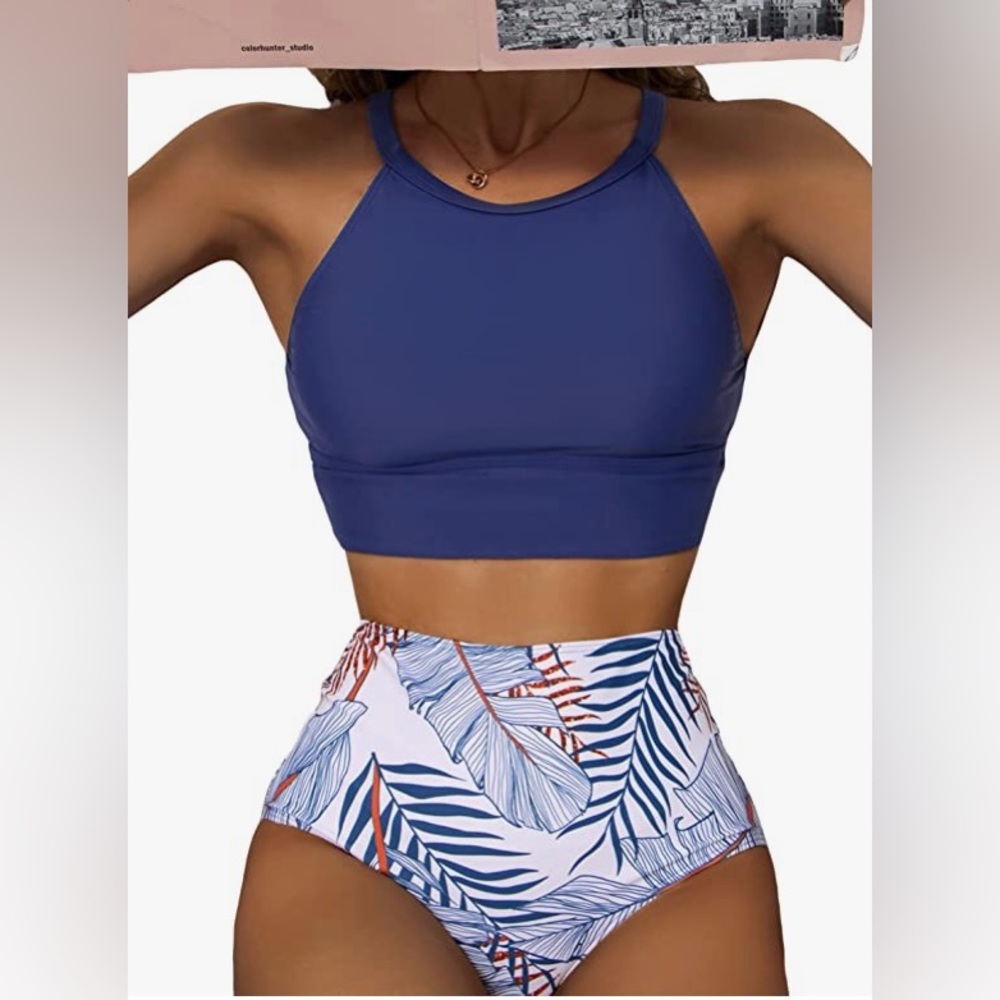 Women's High Waisted 2 Piece Bikini Set